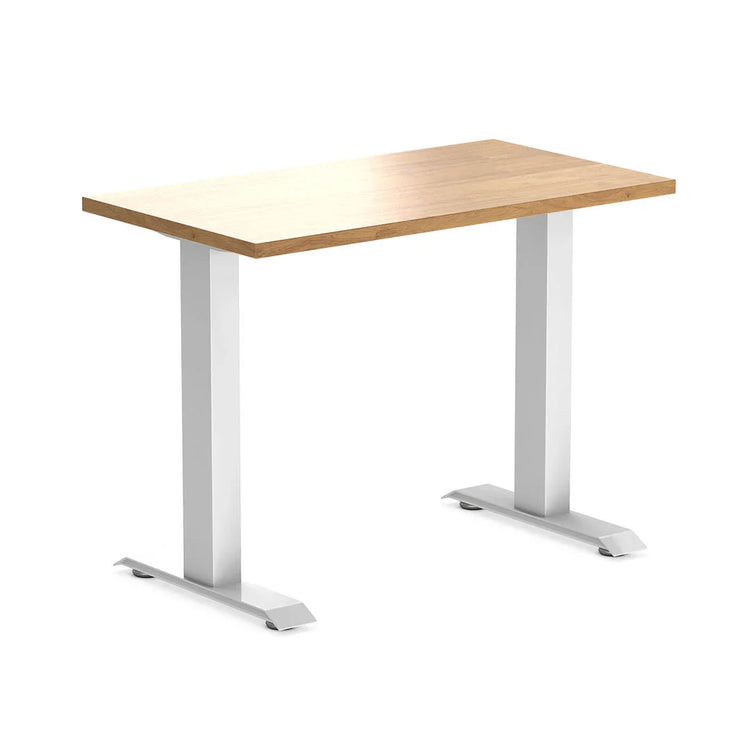 Desky Zero Mini Rubberwood Office Desk-Fixed Desks-Desky-Dark Walnut-800x500mm-Matte Black-DeskyÌâå¨ Australia