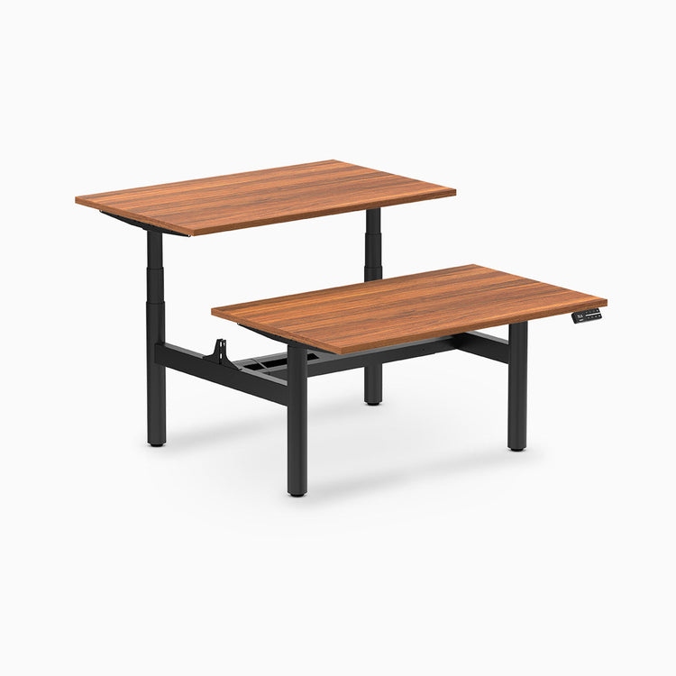 Desky electric Back to Back Round Leg Melamine prime oak desktop