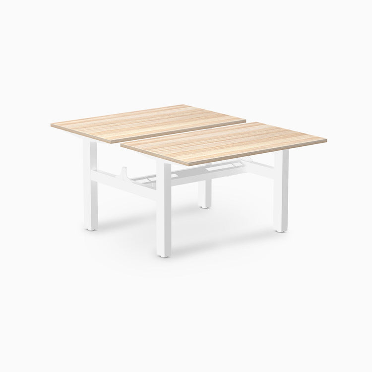 Desky Back to Back Zero Melamine Fixed Workstation