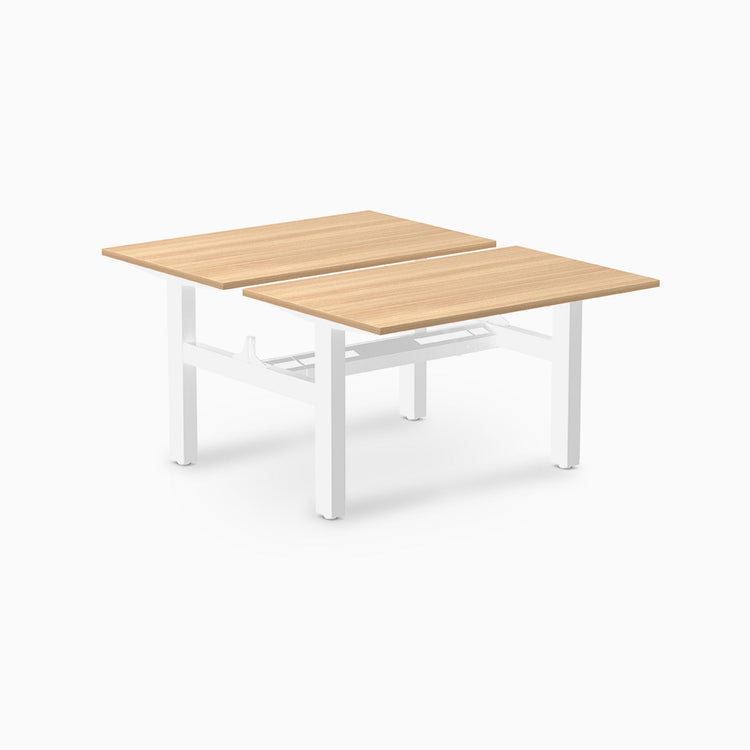 Desky Back to Back Zero Melamine Fixed Workstation