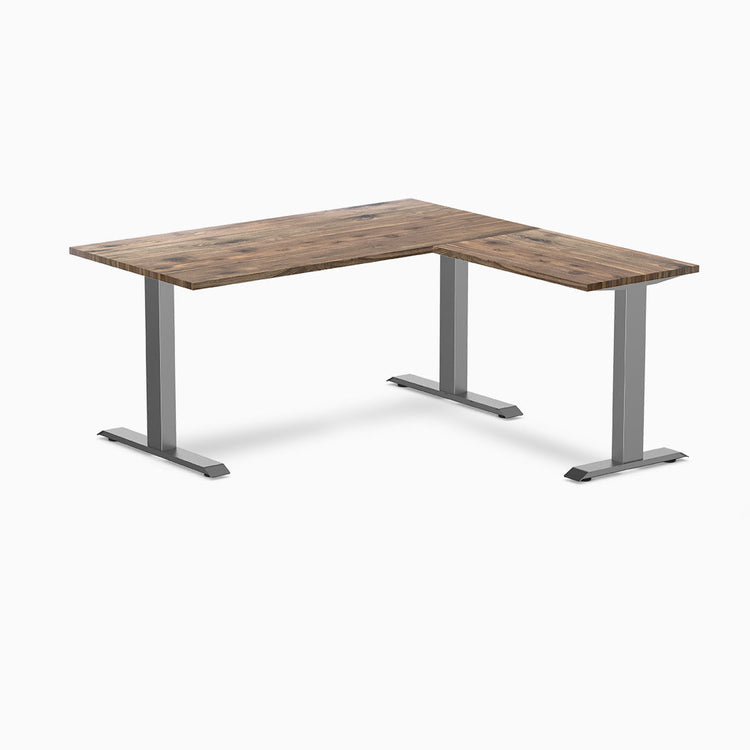 Desky zero hardwood l-shape natural walnut