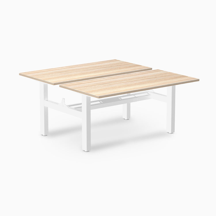 Desky Back to Back Zero Melamine Fixed Workstation