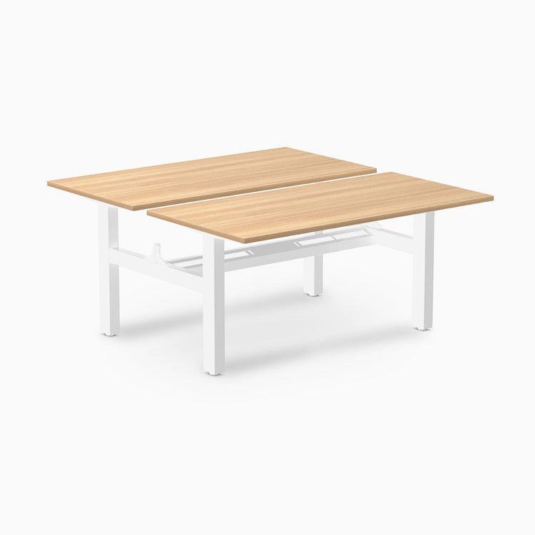 Desky Back to Back Zero Melamine Fixed Workstation