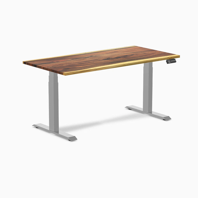 Desky Dual Hardwood Sit Stand Desk-Dual Desks-Desky-Saman-1500x750mm-Grey-DeskyÌâå¨ Australia