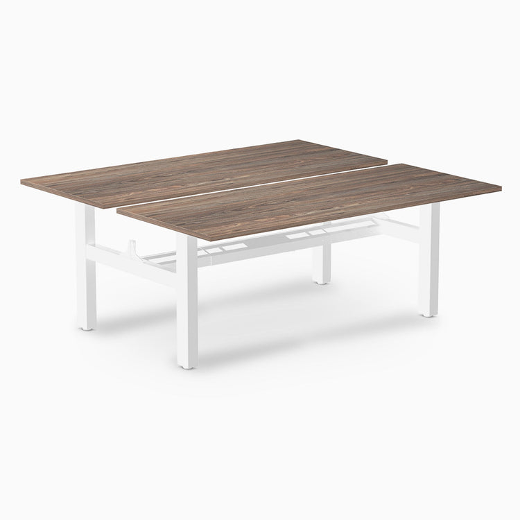 Desky Back to Back Zero Melamine Fixed Workstation