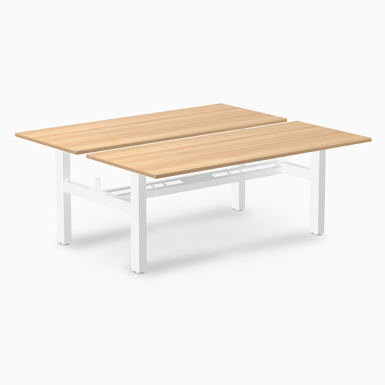 Desky Back to Back Zero Melamine Fixed Workstation