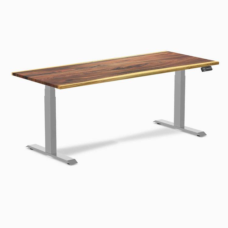 Desky Dual Hardwood Sit Stand Desk-Dual Desks-Desky-Saman-1800x750mm-Grey-DeskyÌâå¨ Australia