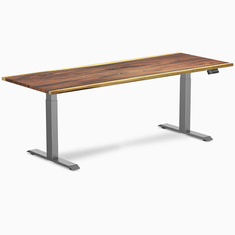 Desky Dual Hardwood Sit Stand Desk