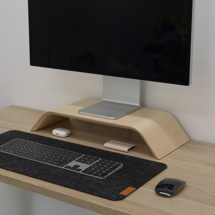 Desky Wooden Monitor Riser-Laptop Stands-Desky-Walnut-DeskyÌâå¨ Australia