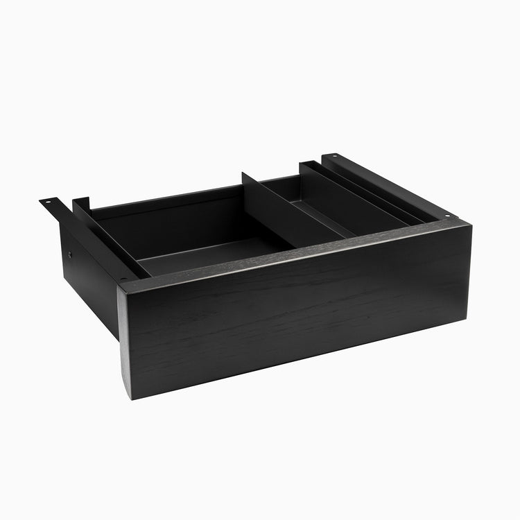 Desky Minimal Under Desk Drawer - Black Ash Hardwood