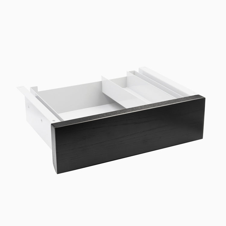Desky Minimal Under Desk Drawer - Black Ash Hardwood