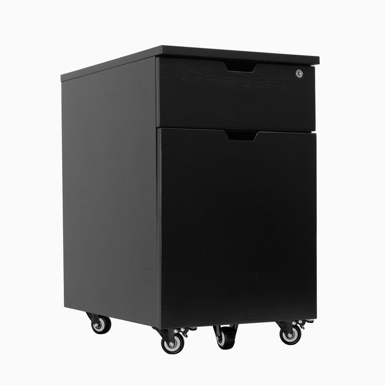Black Ash Black minimal filing cabinet