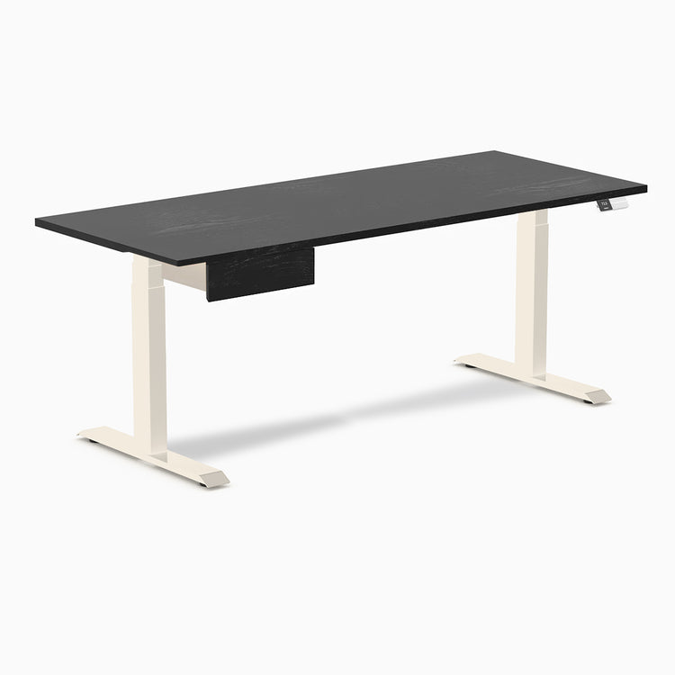 Desky Dual Hardwood Standing Desk With Drawer
