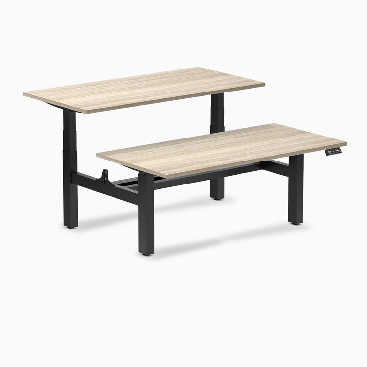 Desky Back to Back Melamine Sit Stand Workstation