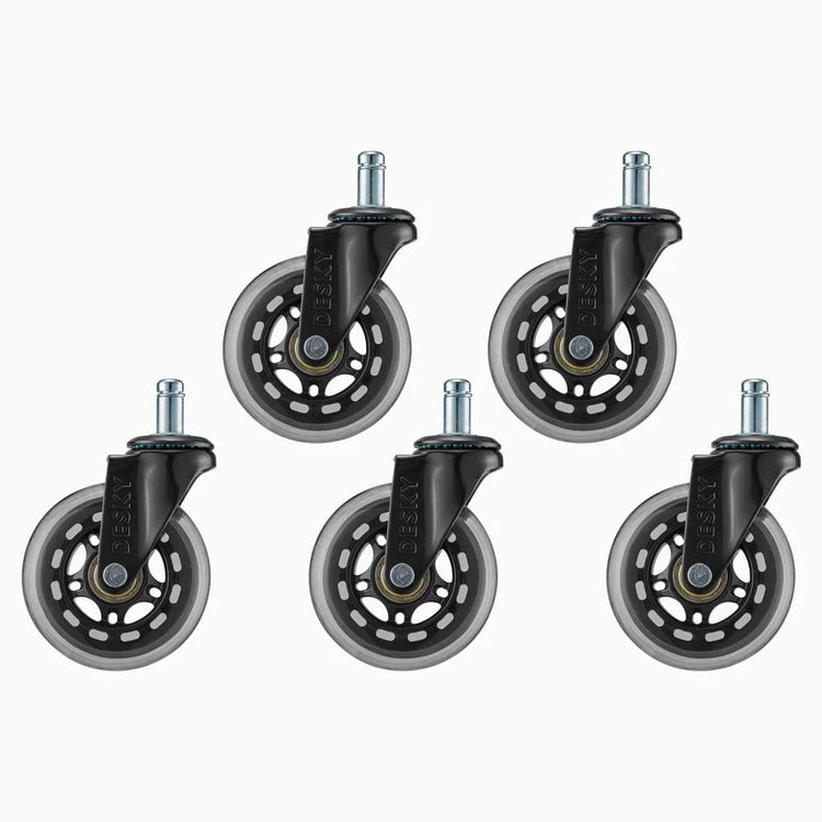 Desky Office Chair Caster Wheels-Casters-Desky-Clear-Desky® Australia