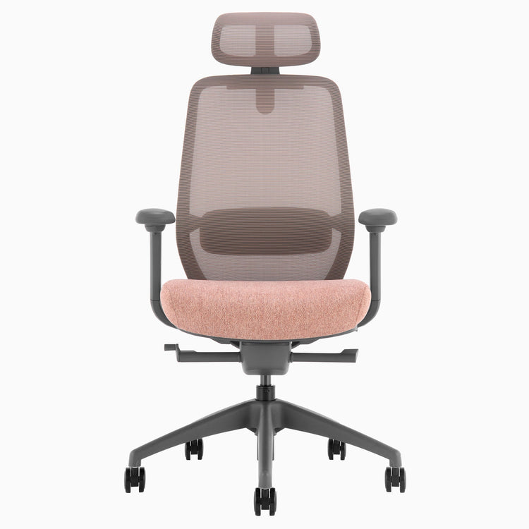 Peach coilflex office chair with headrest