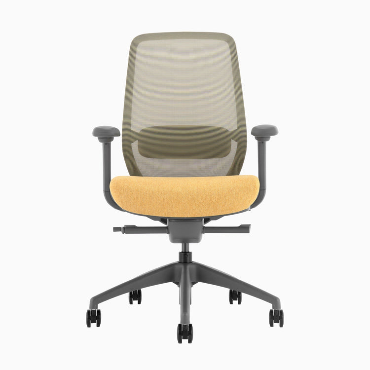 Coilflex cushion system ergonomic chair in yellow