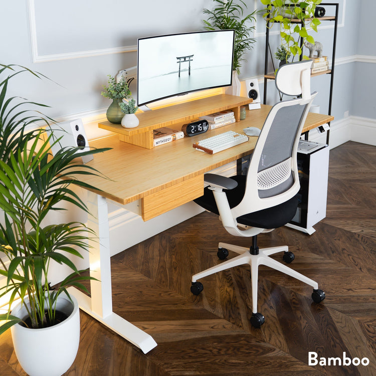 Desky Dual Bamboo Sit Stand Desk-DeskyÌâå¨ Australia