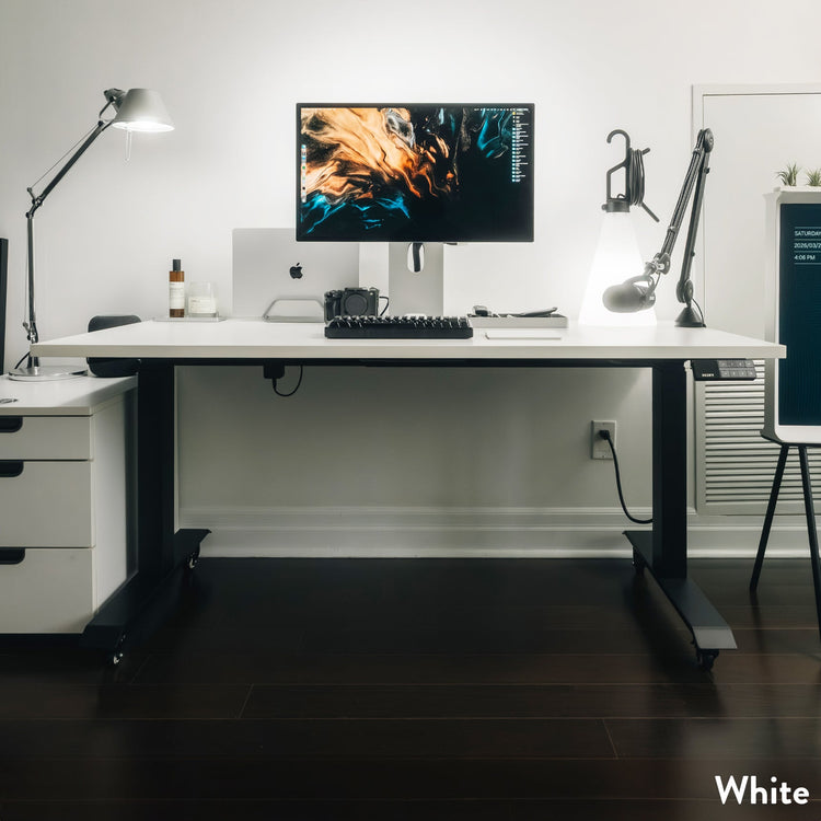 Desky Dual Melamine Sit Stand Desk