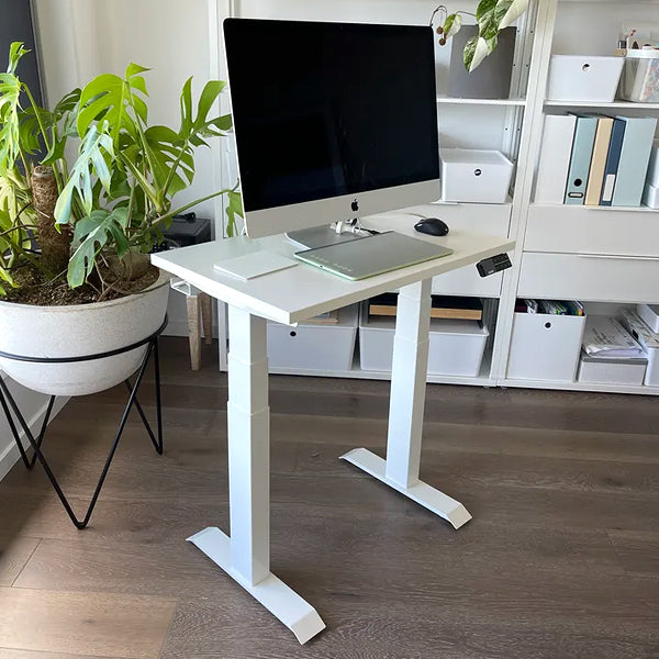Desky Dual Mini Sit Stand Desk-White Desky®