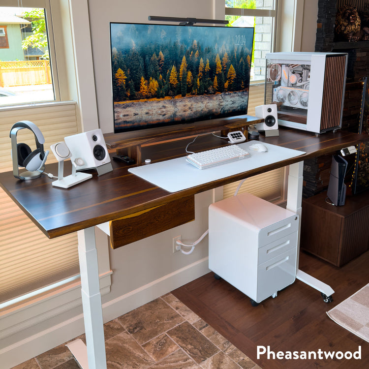 Desky Dual Hardwood Sit Stand Desk