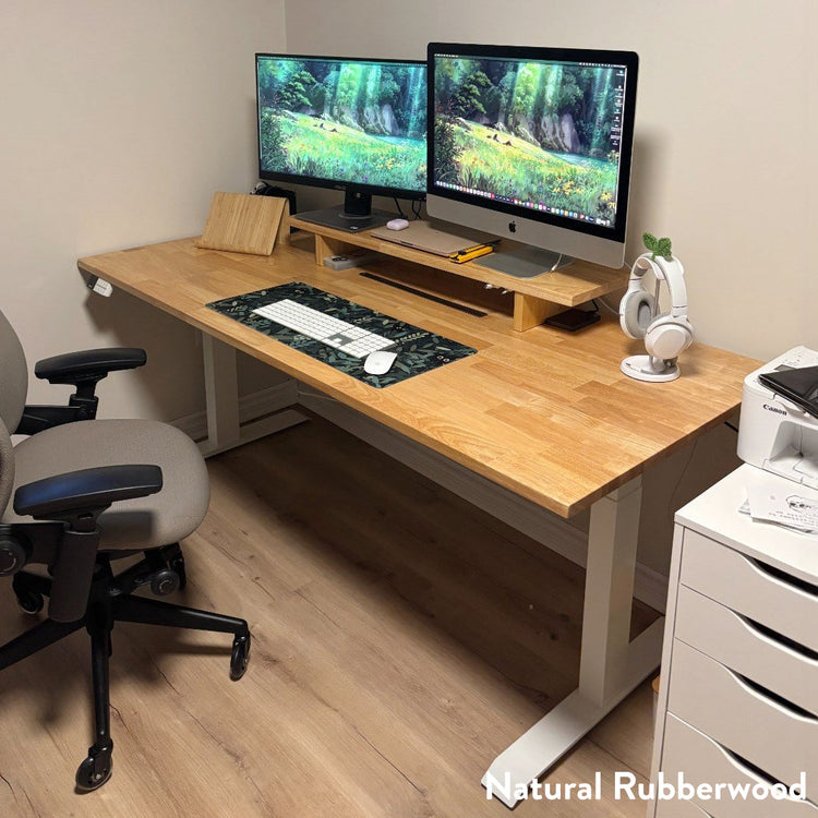 Desky Dual Rubberwood Sit Stand Desk-DeskyÌâå¨ Australia