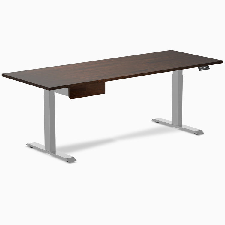 Desky Dual Rubberwood Standing Desk With Drawer detail view 24