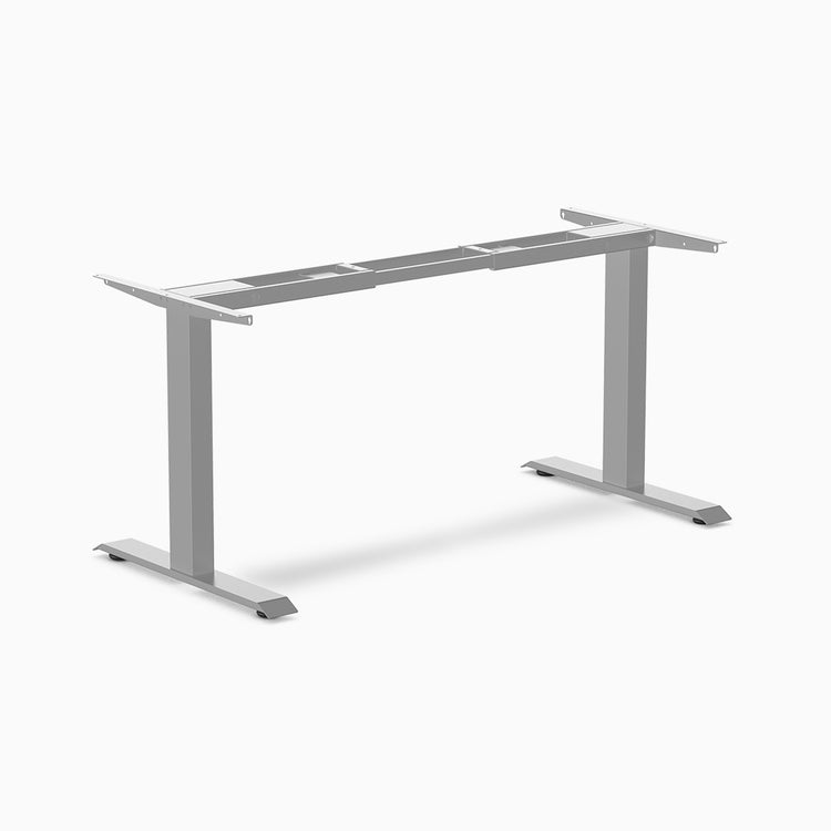 desky zero fixed frame office desk grey