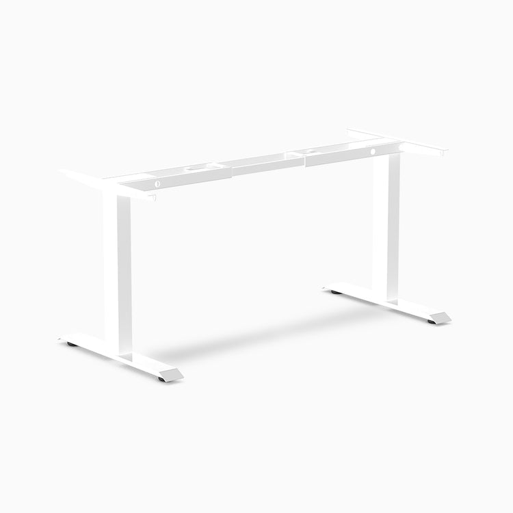 desky zero fixed frame office desk white