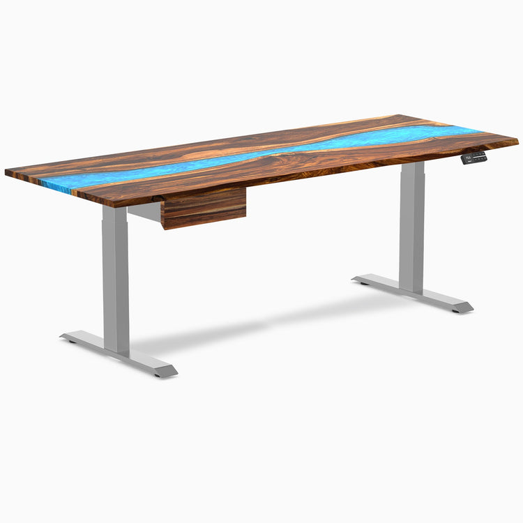 Desky Dual Resin Hardwood Standing Desk With Drawer detail view 22