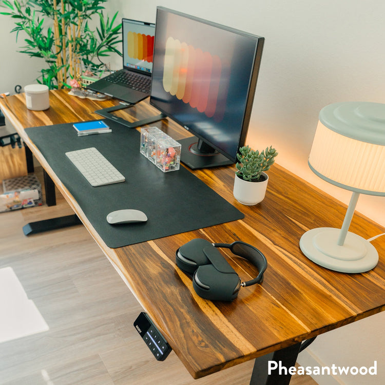 Desky Dual Hardwood Sit Stand Desk