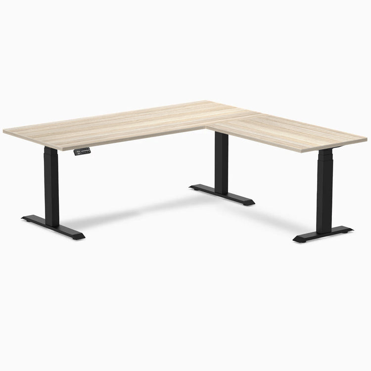 Desky Eco L-Shape Melamine Sit Stand Desk