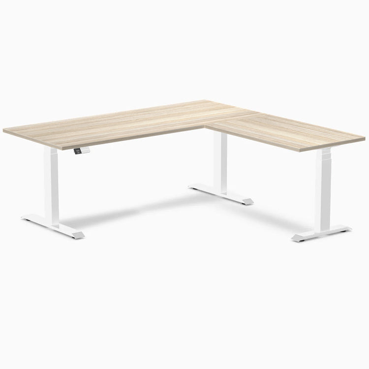 Desky Eco L-Shape Melamine Sit Stand Desk