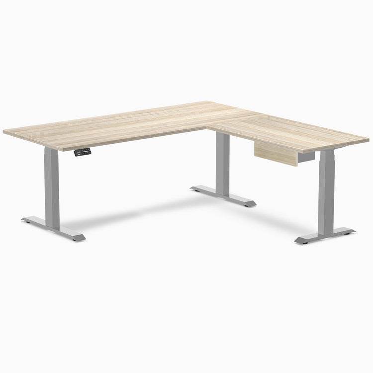 Desky Eco L-Shape Melamine Standing Desk With Drawer detail view 51