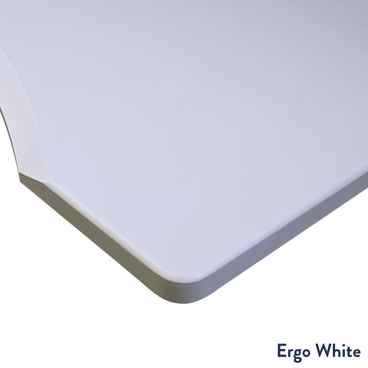 Desky bamboo ergo edge white finish