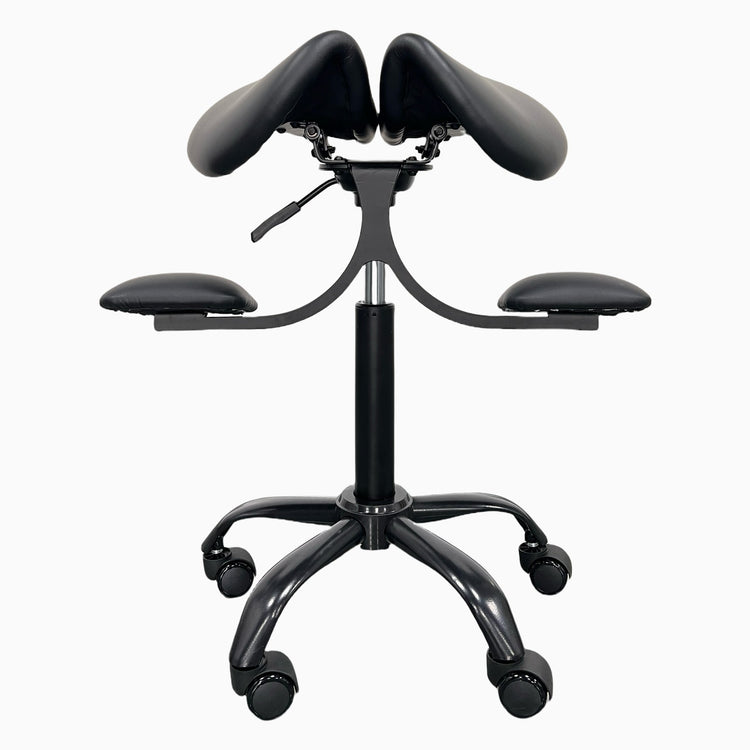 Black Ergonomic saddle stool - Desky