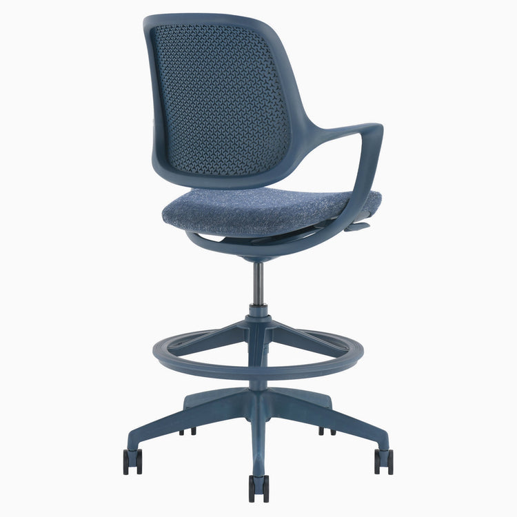 Blue evoque low back chair