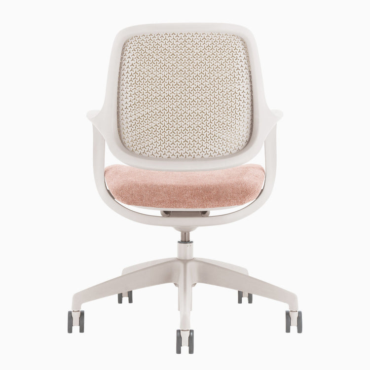 Cute ergonomic office chair in peach