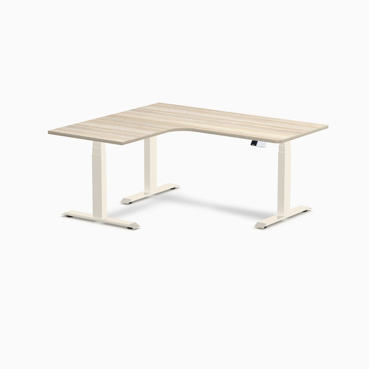 Desky L-Shape Melamine Sit Stand Desk