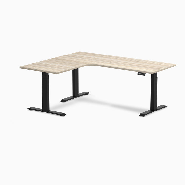 Desky L-Shape Melamine Sit Stand Desk