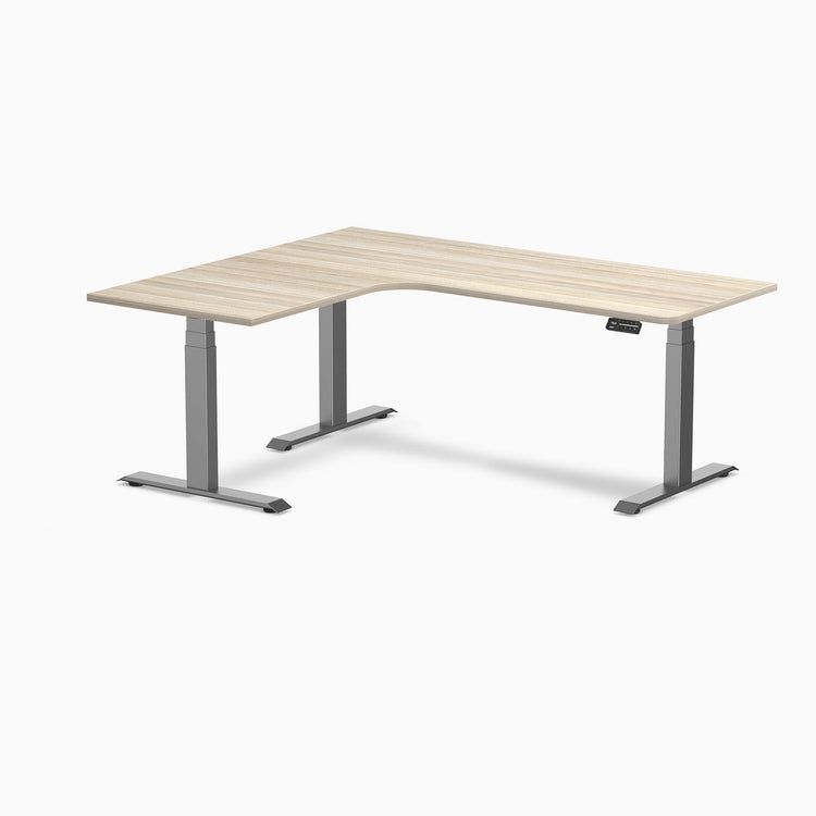 Desky L-Shape Melamine Sit Stand Desk