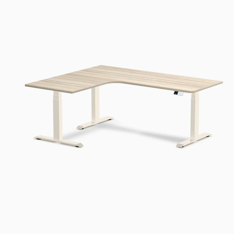Desky L-Shape Melamine Sit Stand Desk