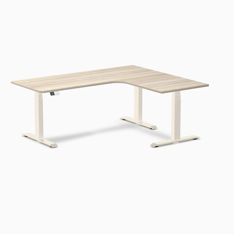 Desky L-Shape Melamine Sit Stand Desk