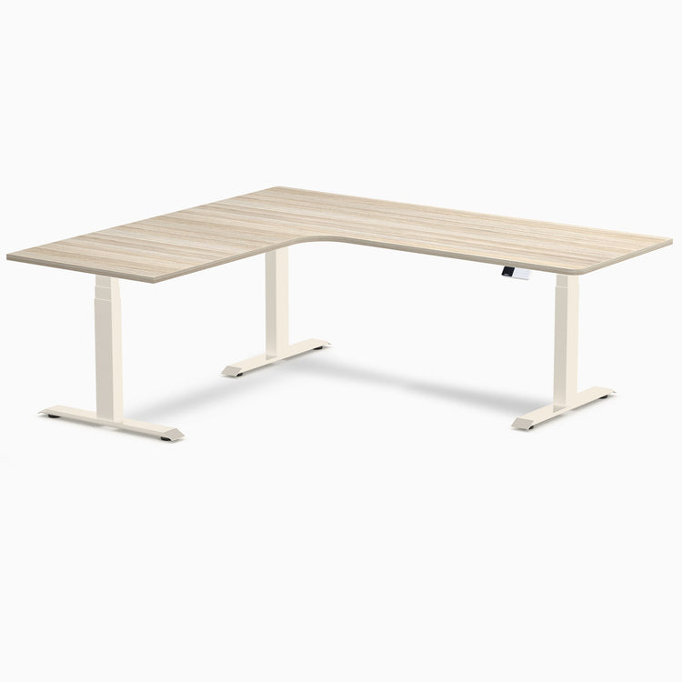 Desky L-Shape Melamine Sit Stand Desk