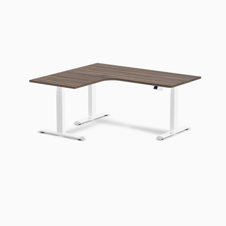 Desky L-Shape Melamine Sit Stand Desk
