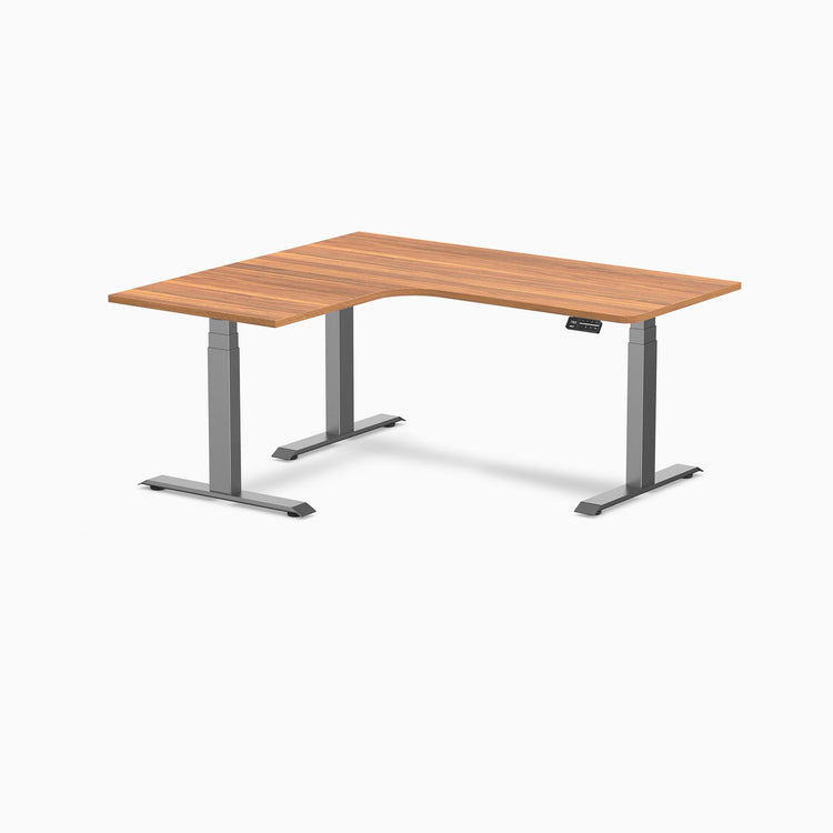 Desky L-Shape Melamine Sit Stand Desk