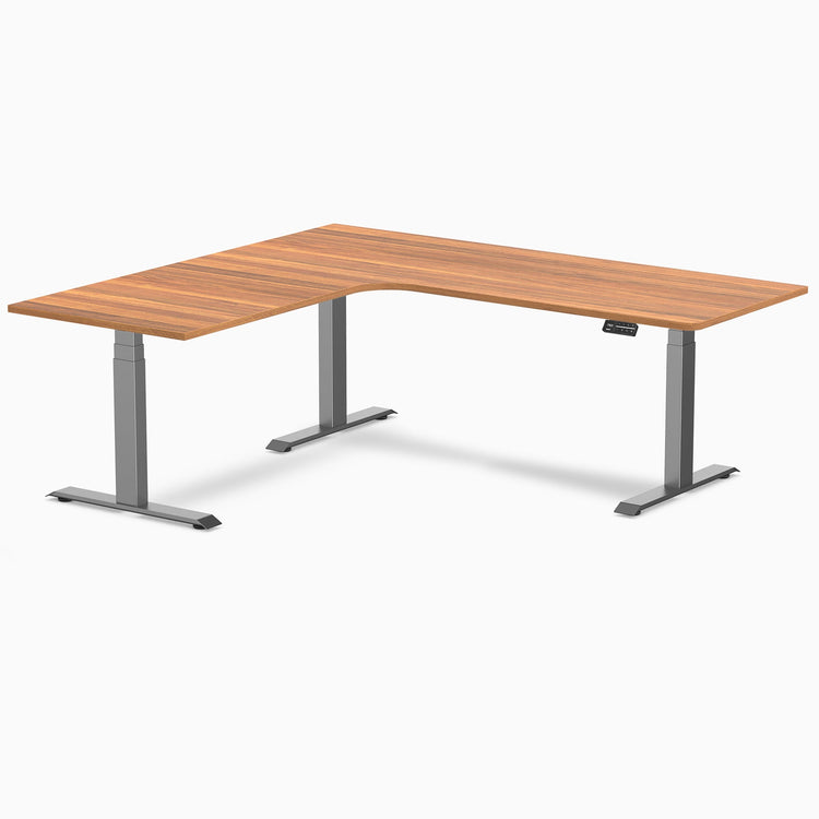 Desky L-Shape Melamine Sit Stand Desk