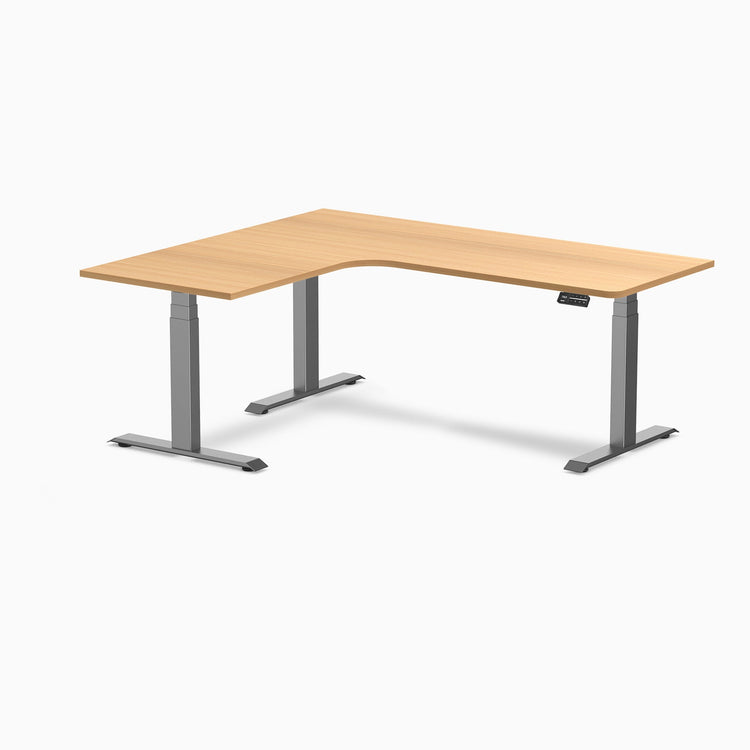 Desky L-Shape Melamine Sit Stand Desk
