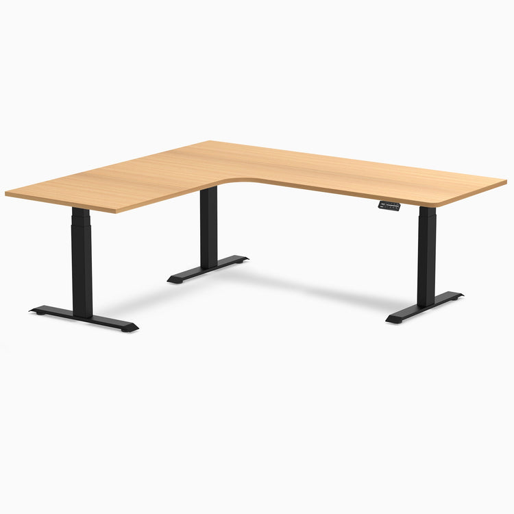 Desky L-Shape Melamine Sit Stand Desk