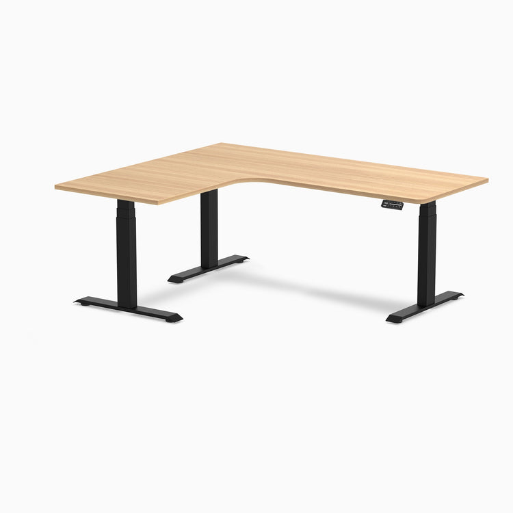 Desky L-Shape Melamine Sit Stand Desk